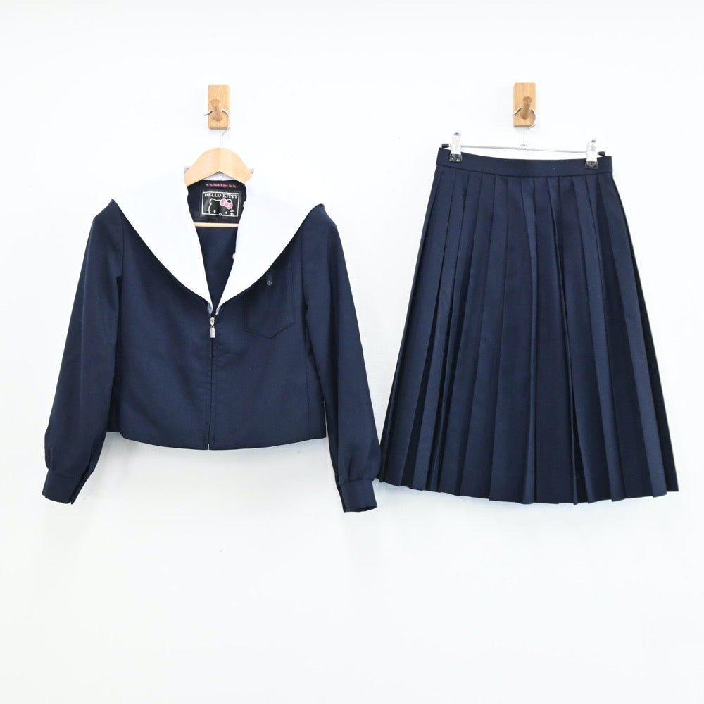 【中古】愛知県 名塚中学校 女子制服 3点（セーラー服・スカート）sf004942