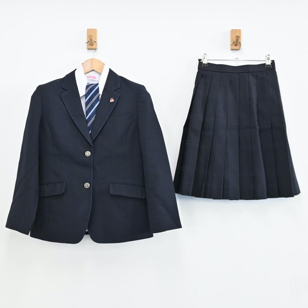 【中古】神奈川県 相模田名高等学校 女子制服 5点（ブレザー・シャツ・スカート）sf004944