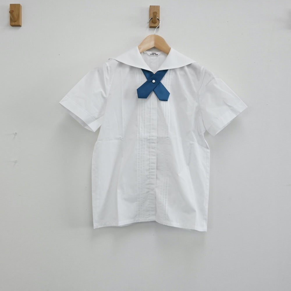 【中古】山形県 羽黒高等学校 女子制服 3点（シャツ・スカート）sf004950