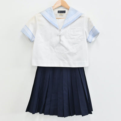 【中古】神奈川県 横浜隼人高等学校 女子制服 2点（セーラー服・スカート）sf004953