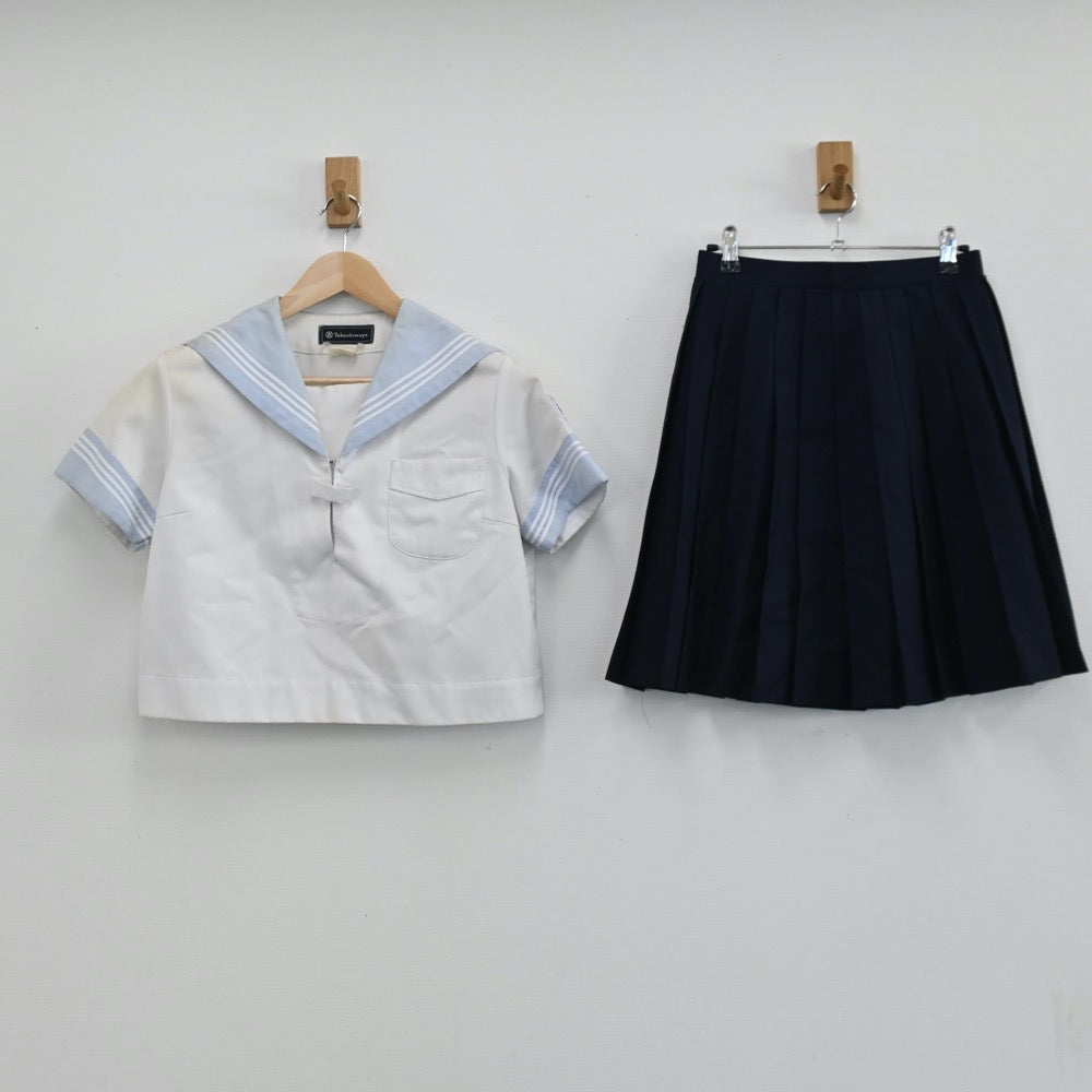 【中古】神奈川県 横浜隼人高等学校 女子制服 2点（セーラー服・スカート）sf004953