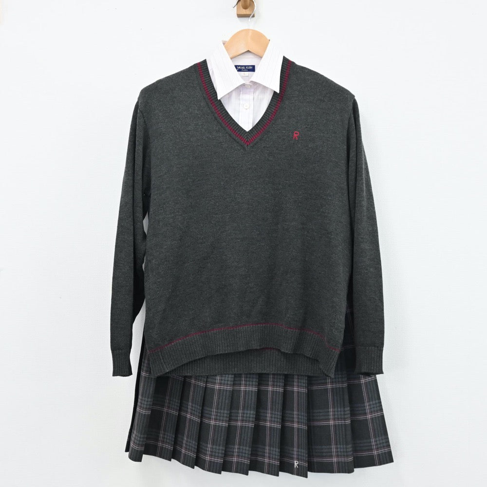 中古制服】北海道 立命館慶祥高等学校 女子制服 6点（ブレザー・シャツ・ニット・ニットベスト・スカート）sf004964【リサイクル学生服】 | 中古 制服通販パレイド