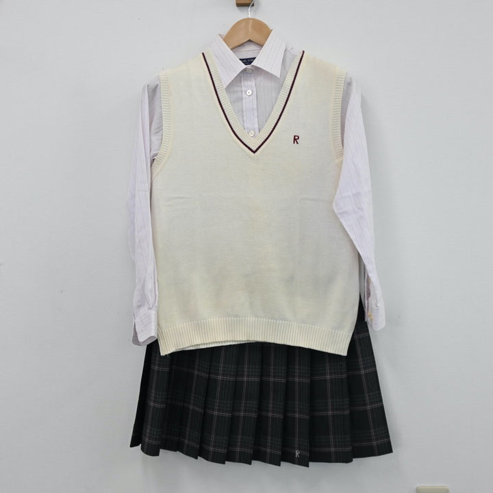 【中古制服】北海道 立命館慶祥高等学校 女子制服 6点（ブレザー・シャツ・ニット・ニットベスト・スカート）sf004964【リサイクル学生服】 |  中古制服通販パレイド