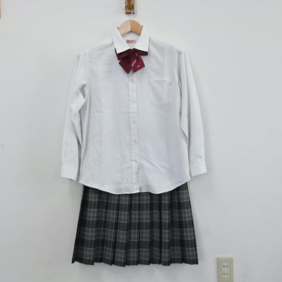 【中古】大阪府 常翔啓光学園高等学校 女子制服 6点（ブレザー・シャツ・ニット・スカート）sf004980