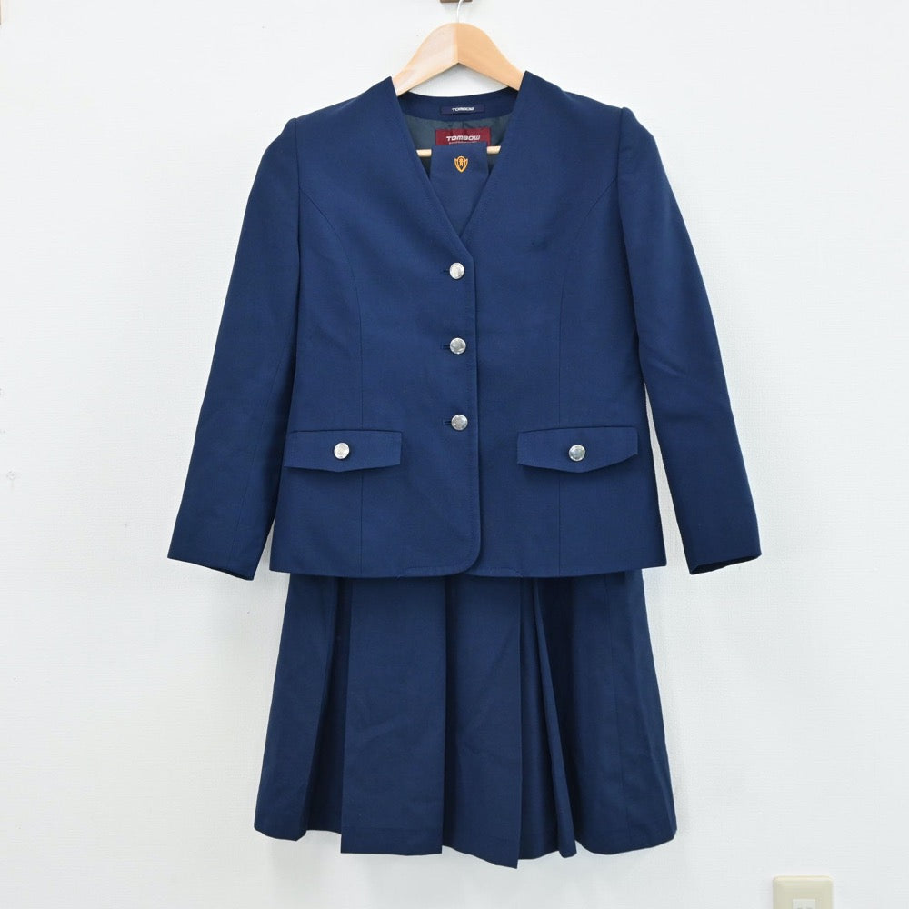 【中古】岐阜県 青山中学校 女子制服 4点（ブレザー・スカート）sf004990