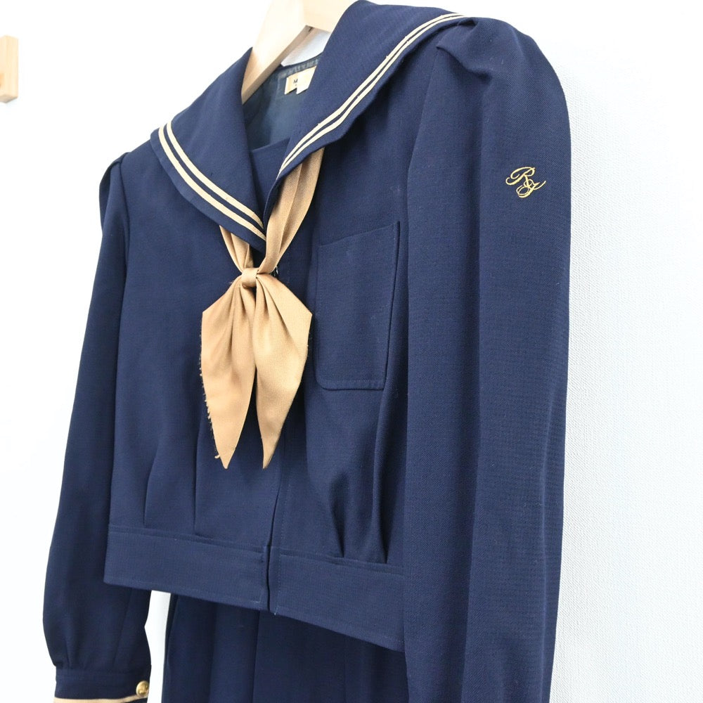 【中古】東京都 立正大学付属中学校 女子制服 4点（セーラー服・ブレザー・スカート）sf005006