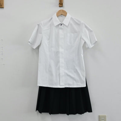 【中古】香川県 高松東高校 女子制服 3点（シャツ・ベスト・スカート）sf005030