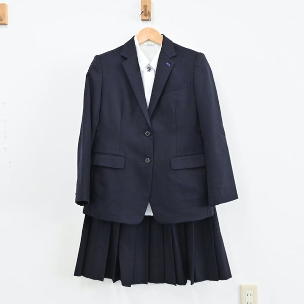 【中古】香川県 高松東高校 女子制服 4点（ブレザー・シャツ・ベスト・スカート）sf005031