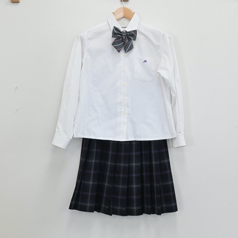 【中古】石川県 松任高等学校 女子制服 6点（ブレザー・ニット・シャツ・スカート）sf005054