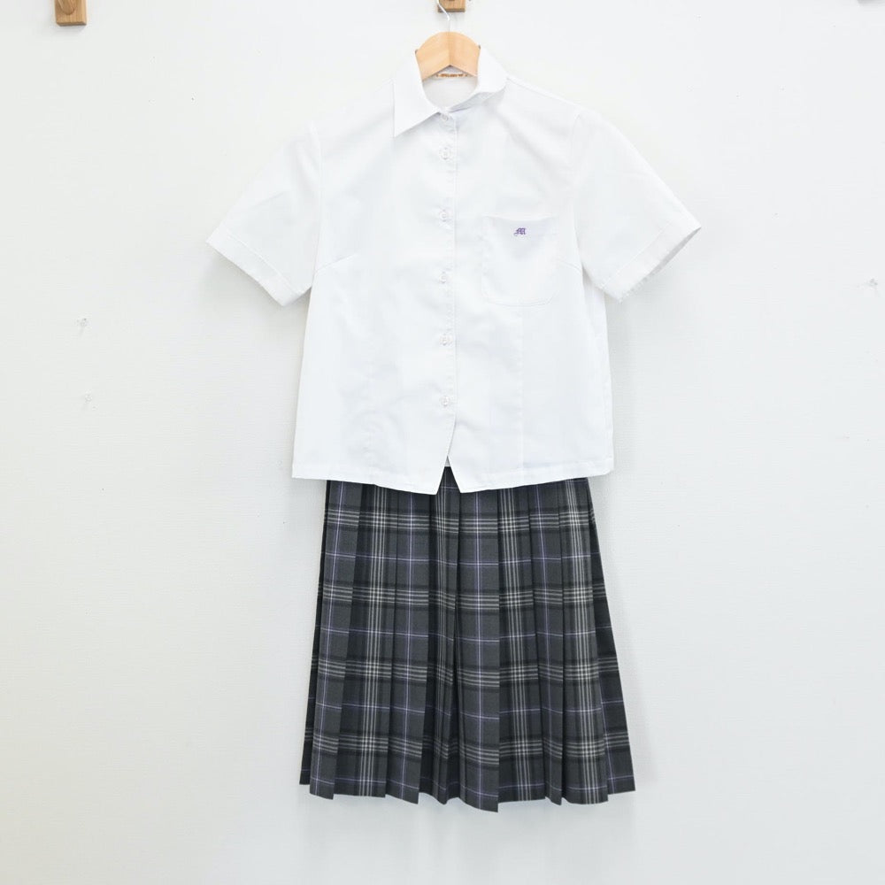 中古制服】石川県 松任高等学校 女子制服 4点（シャツ・ニット