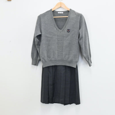 【中古】東京都 桜丘高校 女子制服 7点（ブレザー・ニット・スカート）sf005062