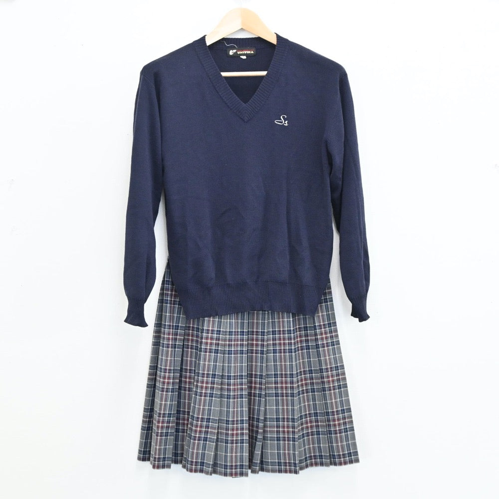 中古制服】奈良県 奈良県立西和清陵高等学校 女子制服 6点（ブレザー・ニット・シャツ・スカート）sf005070【リサイクル学生服】 | 中古制服 通販パレイド