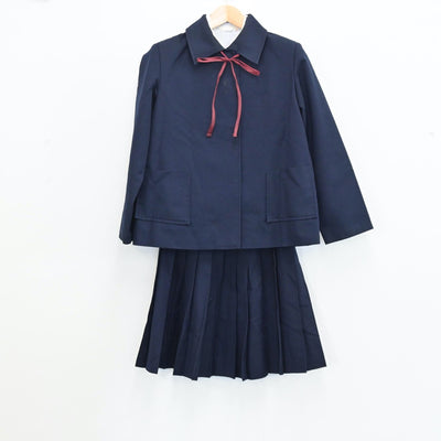 【中古】岡山県 岡山市立操山中学校 女子制服 4点（ブレザー・シャツ・スカート）sf005074