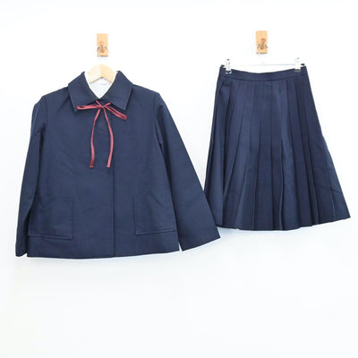 【中古】岡山県 岡山市立操山中学校 女子制服 4点（ブレザー・シャツ・スカート）sf005074