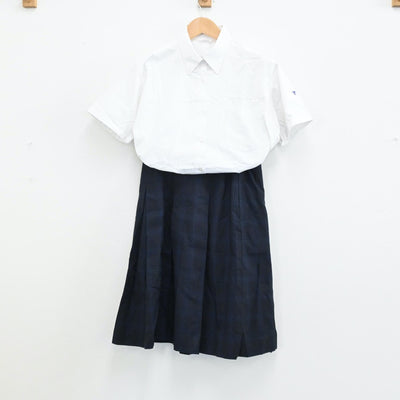 【中古】神奈川県 東海大学付属相模高等学校 女子制服 7点（ベスト・シャツ・スカート）sf005096