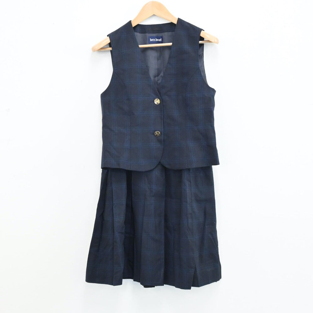 【中古】神奈川県 東海大学付属相模高等学校 女子制服 7点（ベスト・シャツ・スカート）sf005096