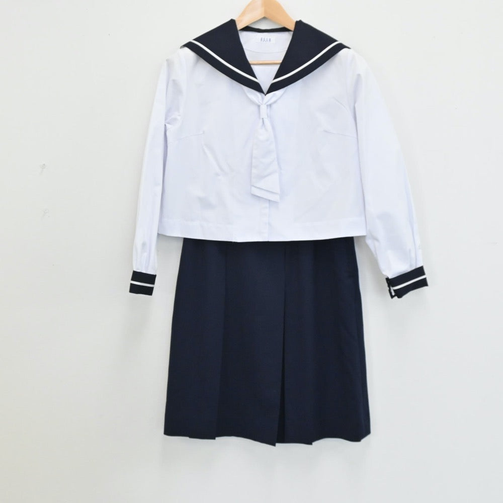 【中古】宮城県 仙台市立五橋中学校 女子制服 3点（セーラー服・スカート）sf005128