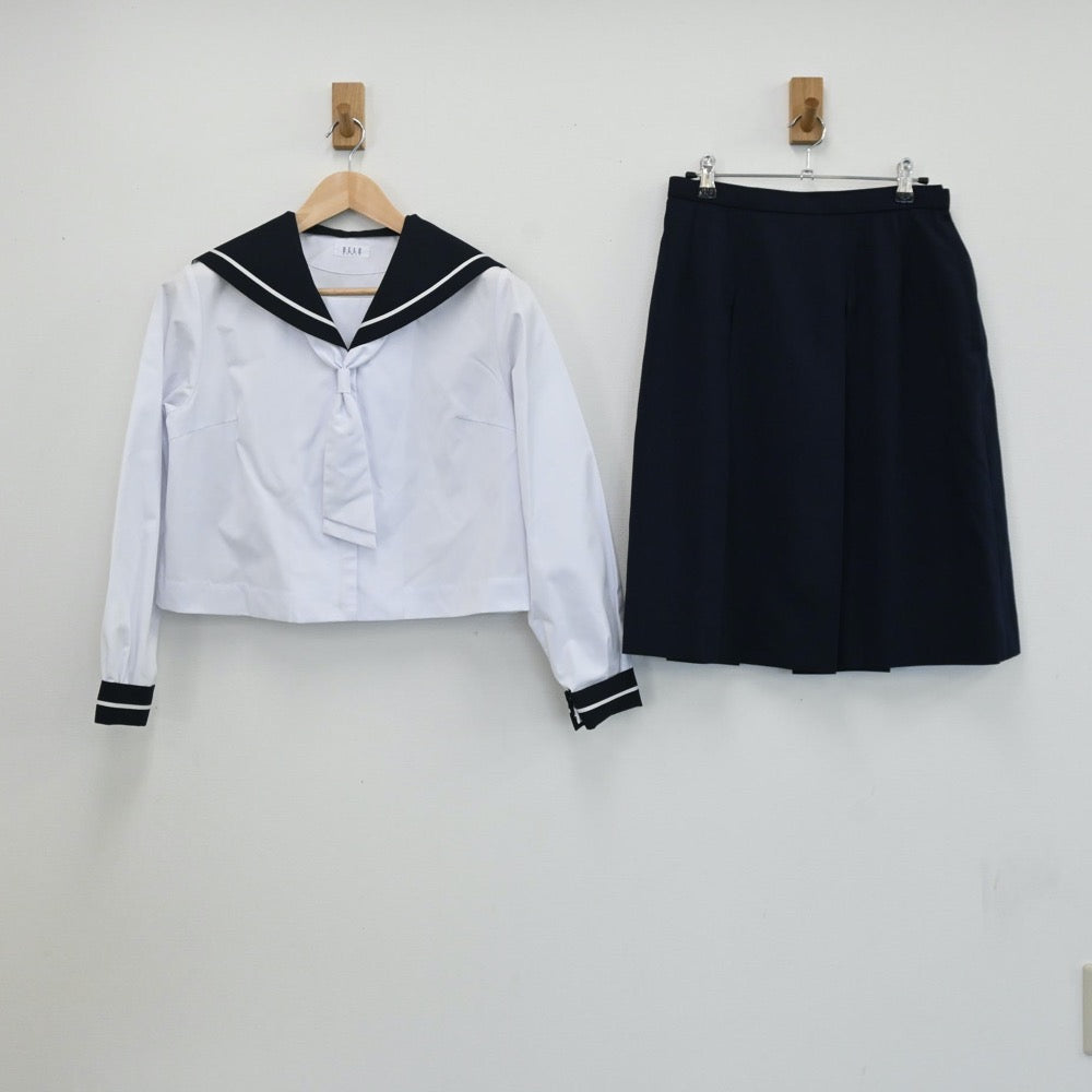 【中古】宮城県 仙台市立五橋中学校 女子制服 3点（セーラー服・スカート）sf005128