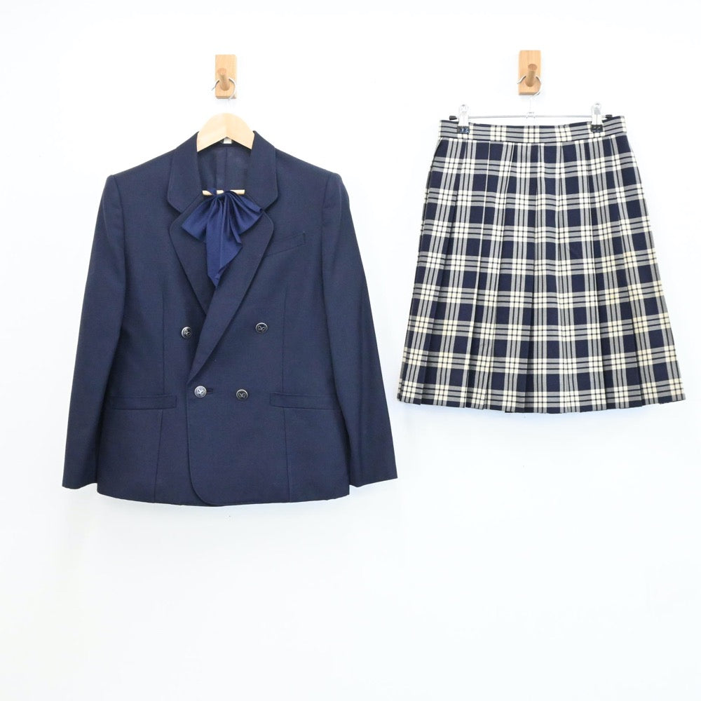 【中古】宮城県 聖和学園高等学校 女子制服 4点（ブレザー・ベスト・スカート）sf005145