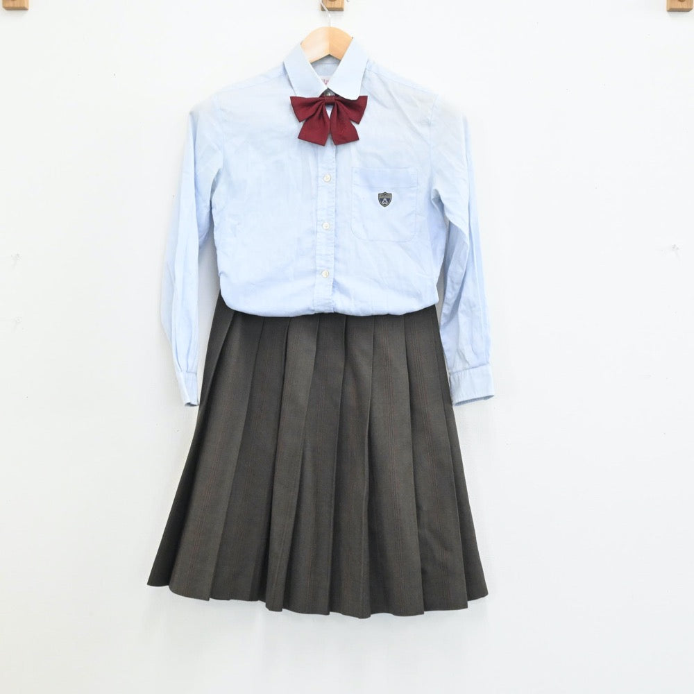 【中古】京都府 洛南高等学校 女子制服 6点（ブレザー・ニット・シャツ・スカート・ニットベスト）sf005173