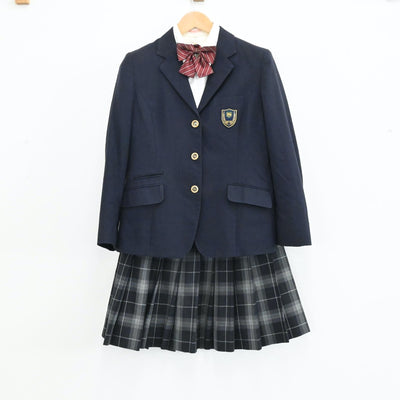 【中古】東京都 実践学園高等学校 女子制服 5点（ブレザー・シャツ・ニット・スカート）sf005191