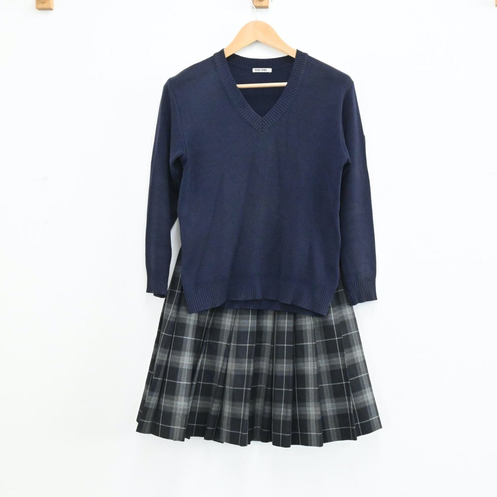 【中古】東京都 実践学園高等学校 女子制服 5点（ブレザー・シャツ・ニット・スカート）sf005191