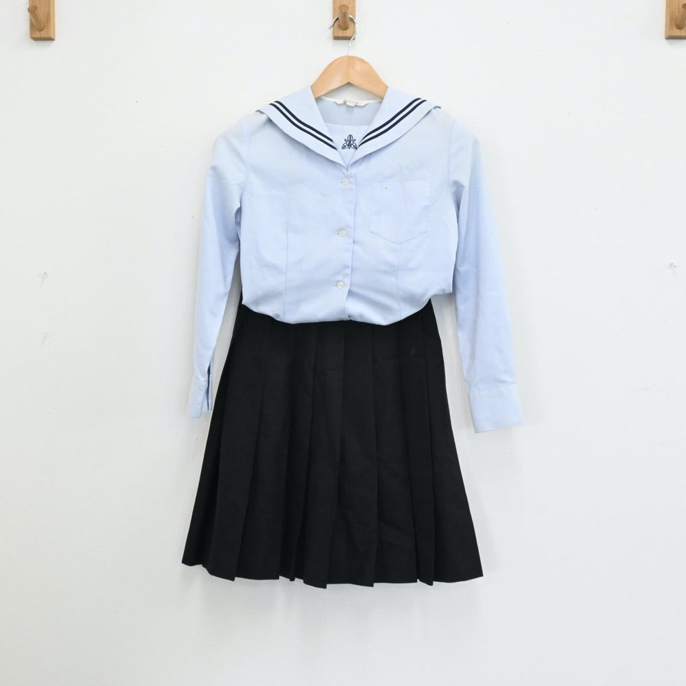 【中古】熊本県 熊本県立菊池高等学校 女子制服 3点（ブレザー・セーラー服・スカート）sf005217