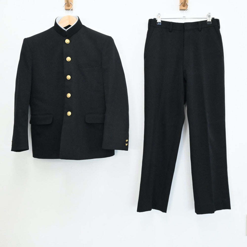 【中古】広島県 広島大学附属中学校 男子制服 2点（学ラン・ズボン）sf005225