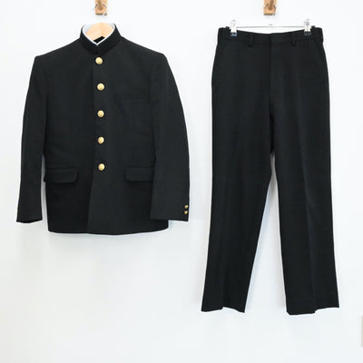 【中古】広島県 広島大学附属中学校 男子制服 2点（学ラン・ズボン）sf005225