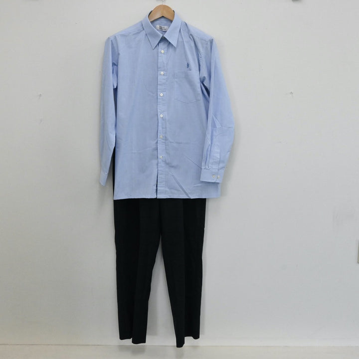 中古制服】福岡県 純真高等学校 男子制服 5点（ブレザー・シャツ