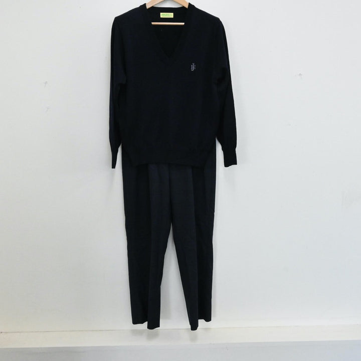 中古制服】福岡県 純真高等学校 男子制服 5点（ブレザー・シャツ