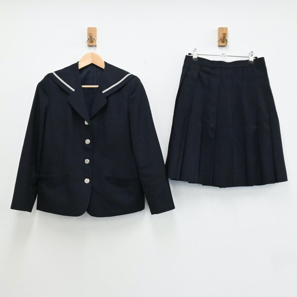 【中古】岐阜県 岐阜各務野高等学校 女子制服 3点（セーラー服・ニットベスト・スカート）sf005254