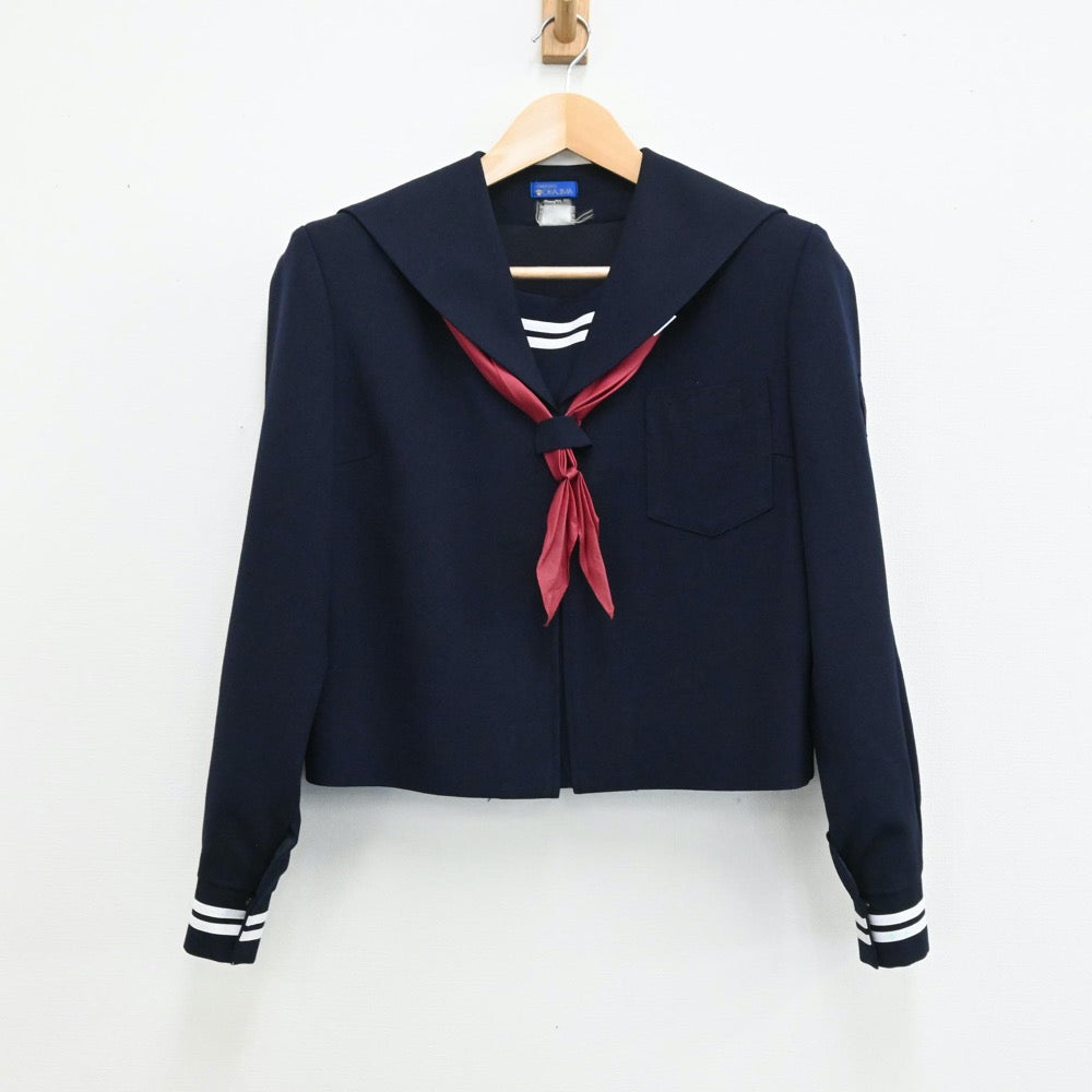 【中古】山梨県 白根御勅使中学校 女子制服 3点（セーラー服・スカート）sf005256