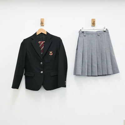 【中古】静岡県 桐陽高等学校 女子制服 5点（ブレザー・ニット・スカート）sf005269