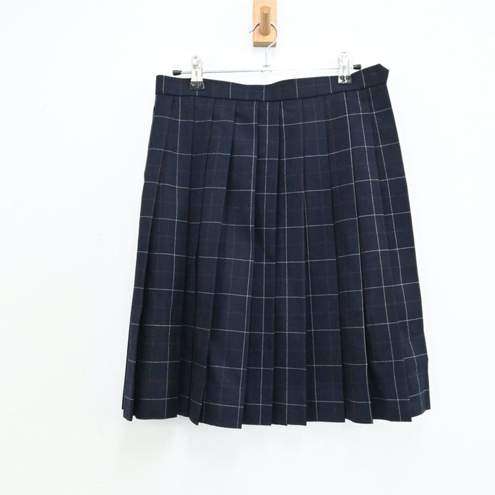 【中古】東京都 中央大学高等学校 女子制服 5点（シャツ・ニットベスト・スカート）sf005286