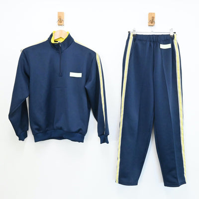 【中古】茨城県 筑紫女学園高等学校 女子制服 2点（ジャージ 上・ジャージ 下）sf005317