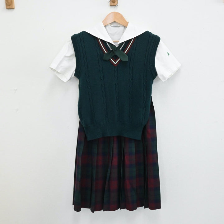 【中古制服】秋田県 秋田商業高等学校 女子制服 3点（シャツ・ニットベスト・スカート）sf005344【リサイクル学生服】 | 中古制服通販パレイド