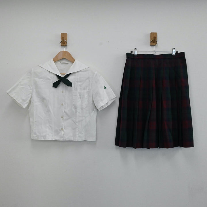 【中古】秋田県 秋田商業高等学校 女子制服 3点（シャツ・ニットベスト・スカート）sf005344