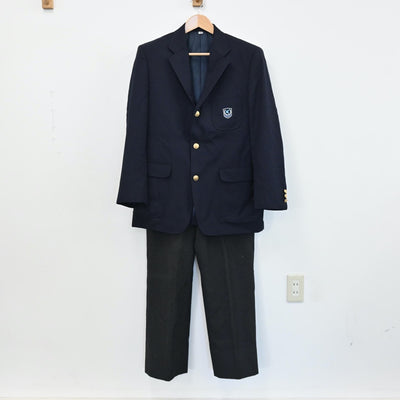 【中古】神奈川県 神奈川県立金沢総合高校 男子制服 2点（ブレザー・ズボン）sf005361