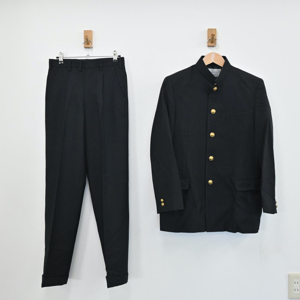 【中古】東京都 東京都立芝商業高等学校 男子制服 3点（学ラン・ニット・ズボン）sf005378