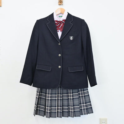 【中古】福岡県 福岡大学附属若葉高等学校 女子制服 5点（ブレザー・シャツ・スカート）sf005380