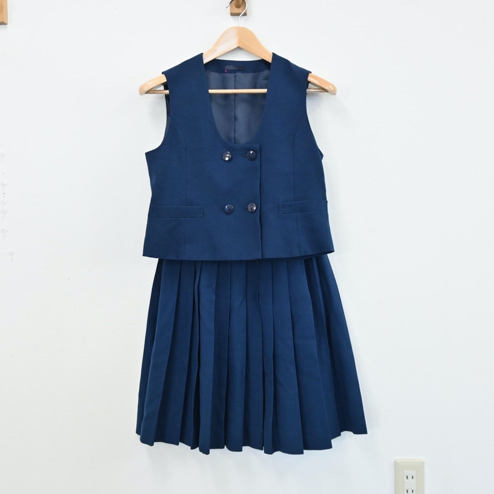 【中古】千葉県 千葉県立船橋東高等学校 女子制服 4点（ブレザー・ベスト・スカート）sf005383