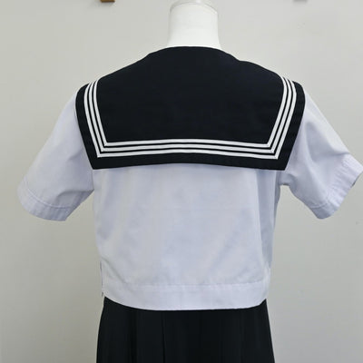 【中古】福岡県 精華女子高等学校 女子制服 3点（セーラー服・スカート）sf005455