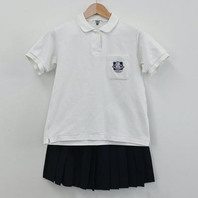 【中古】茨城県 下館第一高等学校 女子制服 2点（シャツ・スカート）sf005465