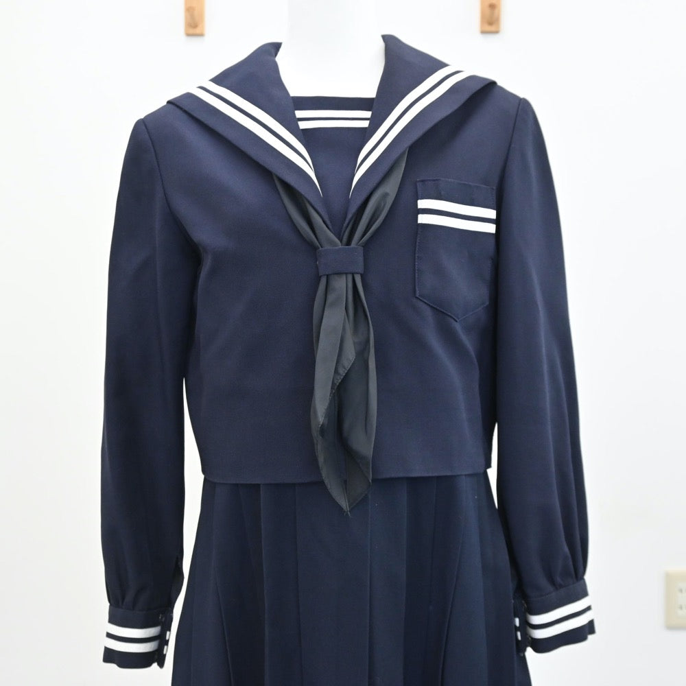 【中古】熊本県 御船中学校 女子制服 2点（セーラー服・ジャンパースカート）sf005469
