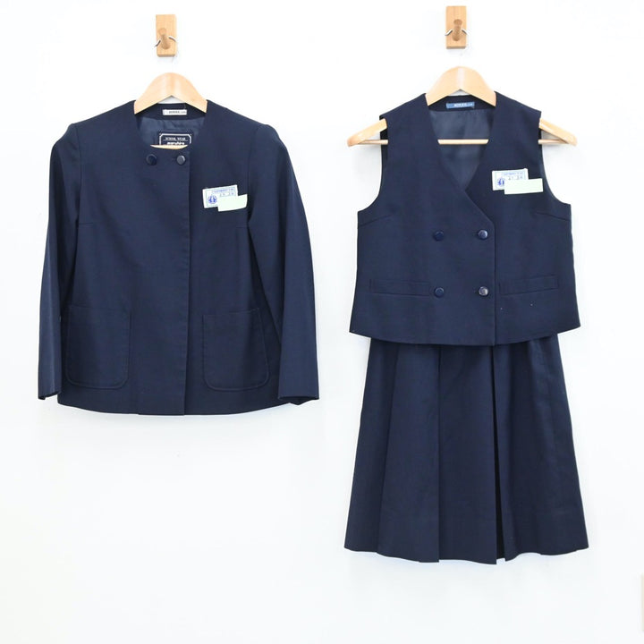 【中古】埼玉県 川越市立城南中学校 女子制服 3点（ブレザー・ベスト・スカート）sf005486