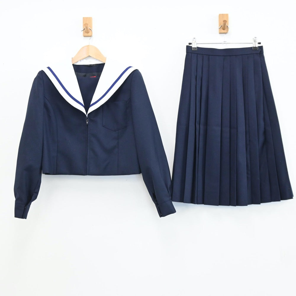 【中古】愛知県 名古屋市立山田東中学校 女子制服 2点（セーラー服・スカート）sf005503