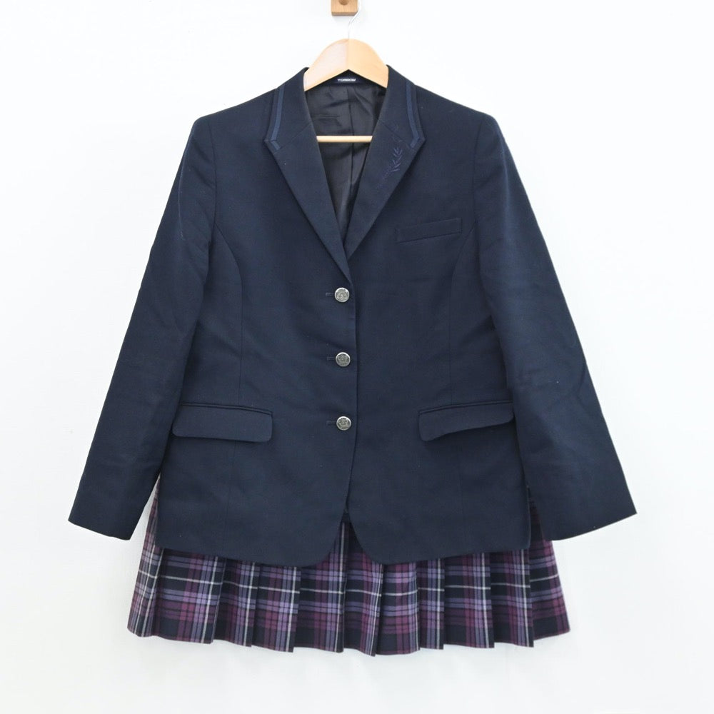 【中古】岡山県 倉敷翠松高等学校 女子制服 5点（ブレザー・セーラー服・スカート）sf005506