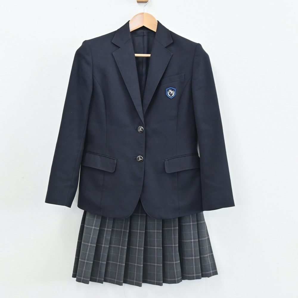 【中古】富山県 福野高等学校 女子制服 3点（ブレザー・ベスト・スカート）sf005516