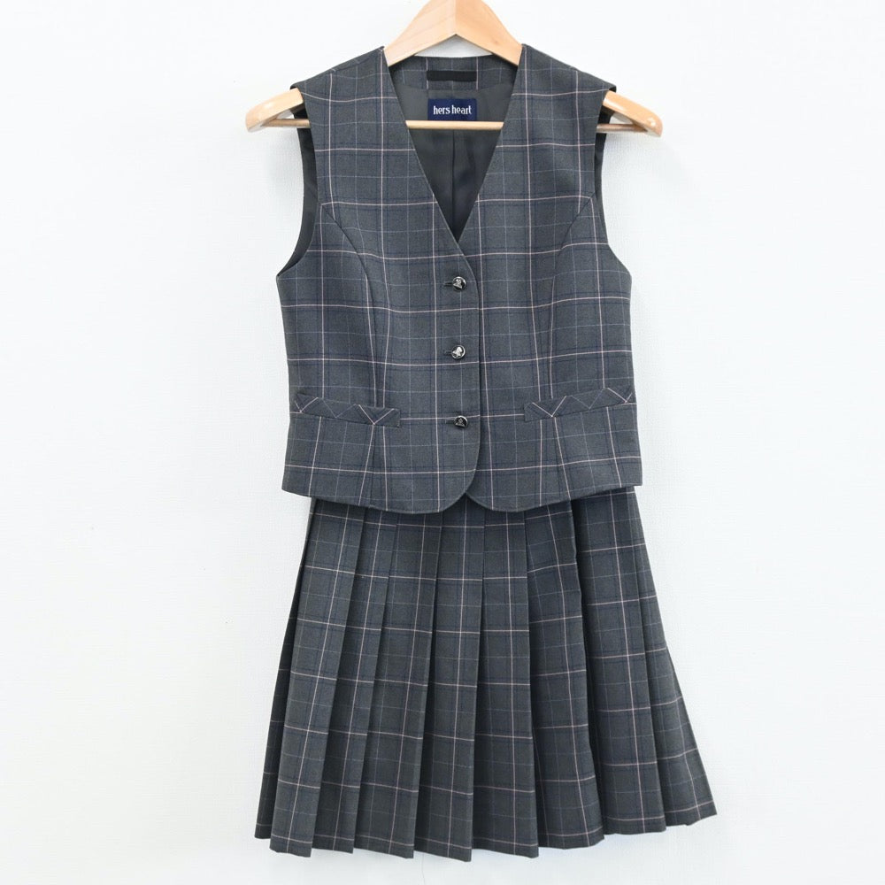 【中古】富山県 福野高等学校 女子制服 3点（ブレザー・ベスト・スカート）sf005516